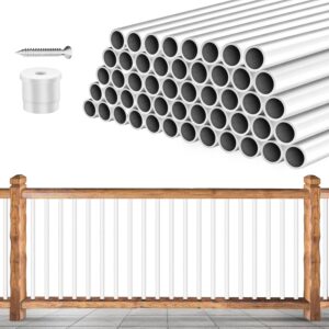 101-Piece Aluminum Deck Balusters 36" White, Outdoor Railings