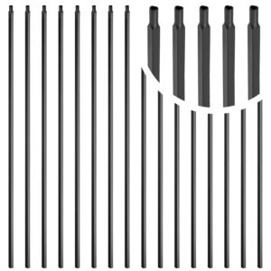 15 Pcs Iron Balusters for Staircase, 44" x 1/2" Black