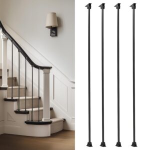 Black Iron Staircase Balusters - Pack of 10 (44in)