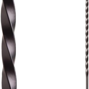 15-Pc Satin Black Iron Balusters, 44in x 1/2in