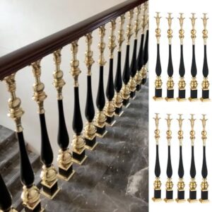Gold & Black Aluminum Stair Balusters Kit – Durable Deck Spindles