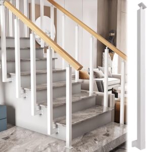 Adjustable White Stair Baluster Kit - 270° Bracket