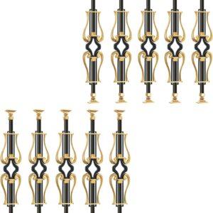 Black & Gold Metal Stair Balusters - 10 Pack