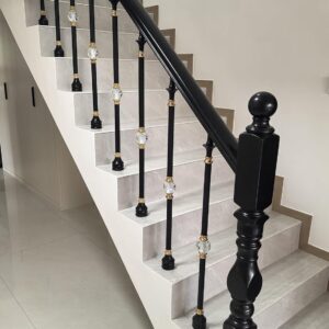 ZAQYCM 37.4in Black Aluminum Staircase Balusters (100-Pack)