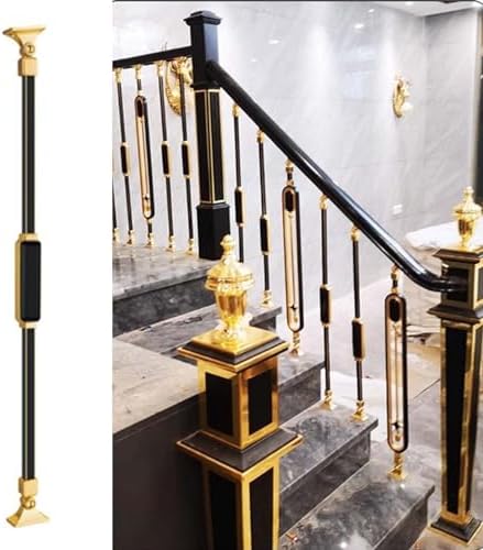 Gold & Black Aluminum Stair Balusters - 95cm