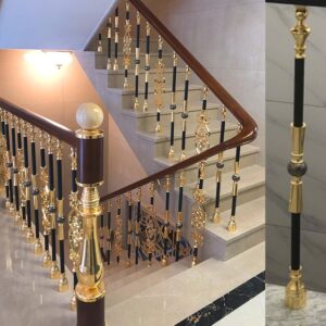 Gold & Black Aluminum Stair Balusters - 10 Pack