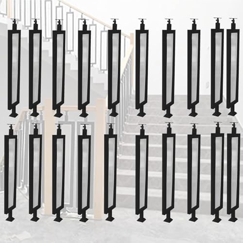 Black Iron Stair Balusters - 20 Pack Railing Kit