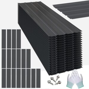 18 Galvanized Metal Roofing Panels - 18x43 Black