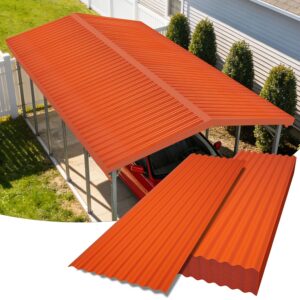 Jaxilyn 25-Pack Placstic Roof Panels, 60.2x22.2" (Orange)