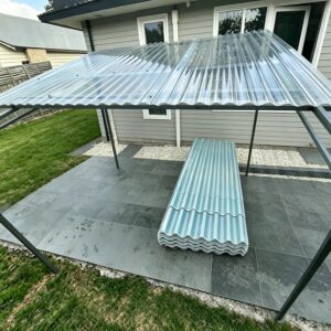 6 Pack 3.9ft x 3ft Clear Corrugated Roof Panels
