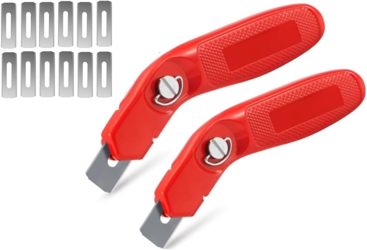 ZY307 Heavy-Duty Carpet Knife, 2-Pack with 6 Blades