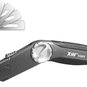 XW Heavy-Duty Retractable Carpet Knife w/ 5 Extra Blades