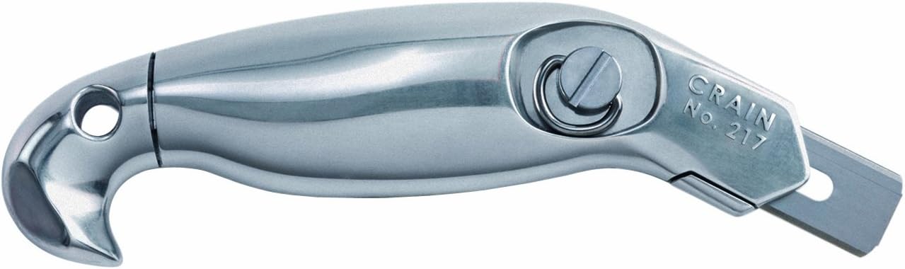 Crain Razor Carpet Knife with Hook Handle & Blade Storage