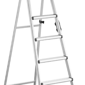 COSCO 8-ft Aluminum Step Ladder - Type 1A, 300 lb Capacity