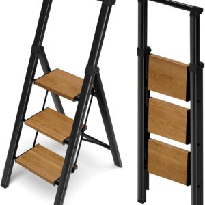BEFITMACE 3-Step Folding Step Stool, 330 lbs Capacity