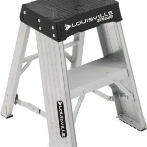 Louisville Ladder 2-ft Aluminum Step Stool, 375 lb Capacity
