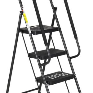 HBTower 4-Step Folding Ladder with Handrails, 330 lbs