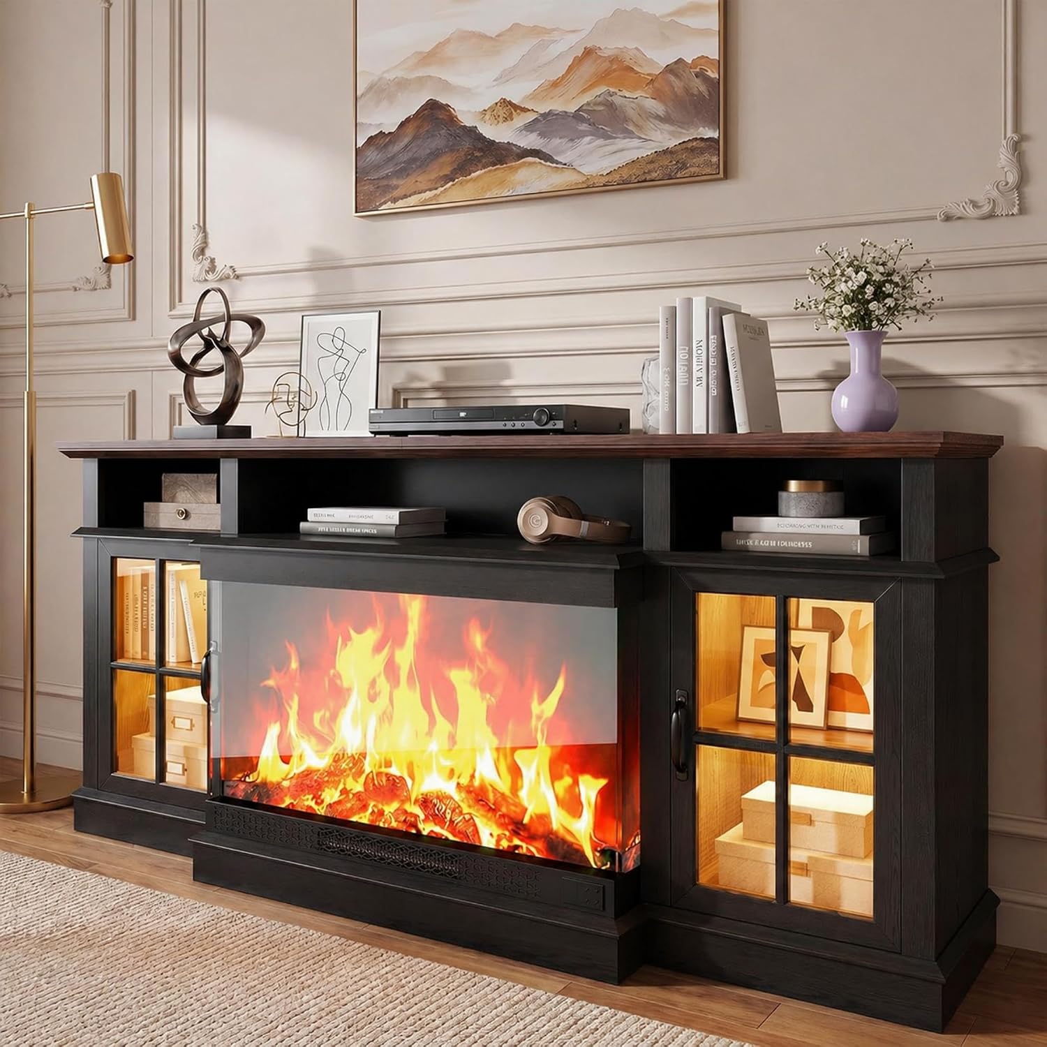 70" Fireplace TV Stand - Electric Media Console