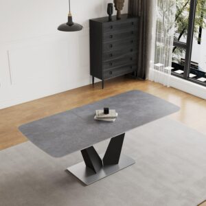 Extendable Sintered Stone Dining Table, 79" - Seats 6-8