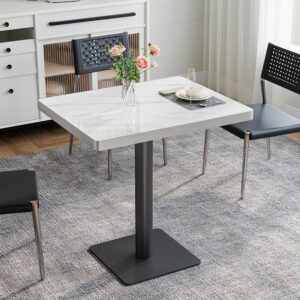 ZL ZELing 30" White Sintered Stone Dining Table - 4 Seat