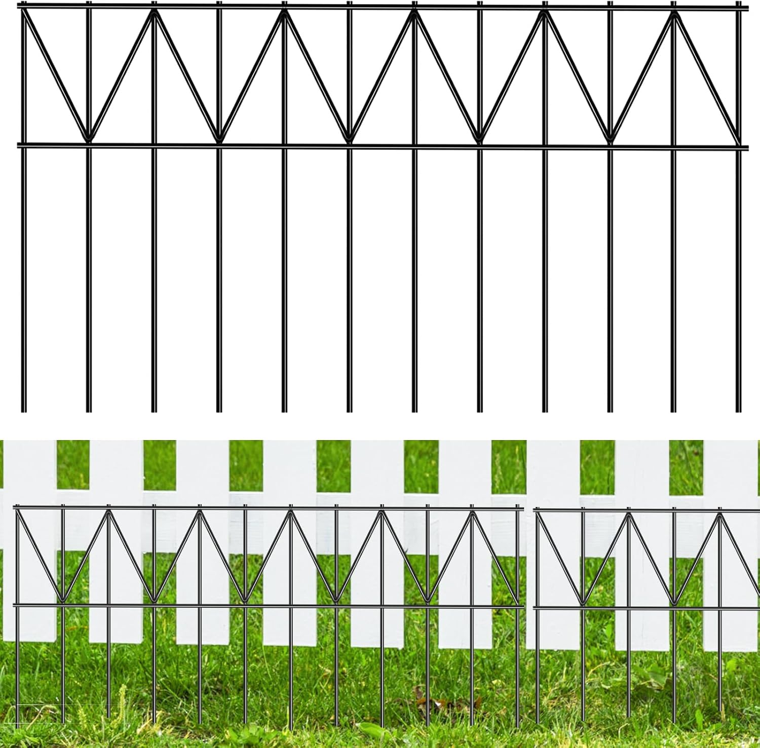 GRELWT 15-Pack 24" Animal Barrier Fence, 30Ft Black