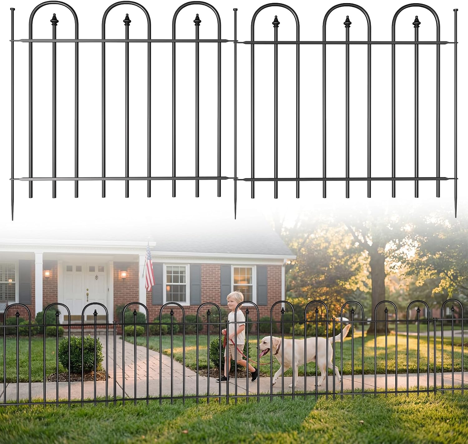 Dog & Rabbit Fence 10-Panel Metal Garden Barrier