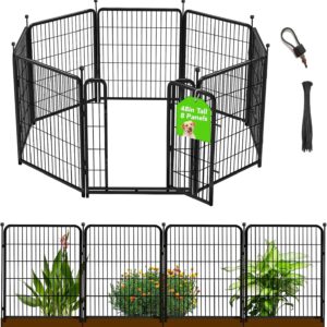 Getlay 48" Decorative Garden Fence with Gate - 8 Panels