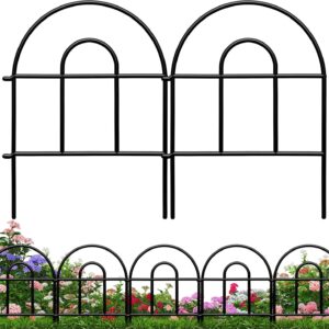 Black Garden Fence 20-Panel Kit, 22ft x 17in