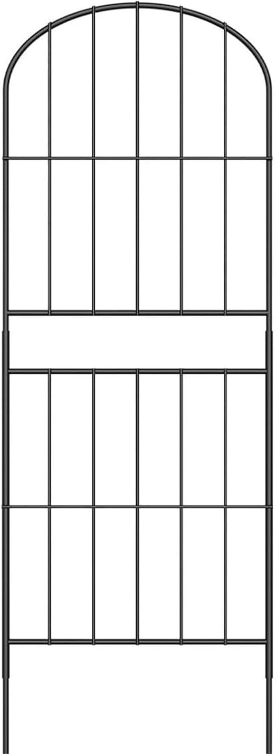 Black Metal Garden Fence 5-Pack – Pet & Plant Barrier