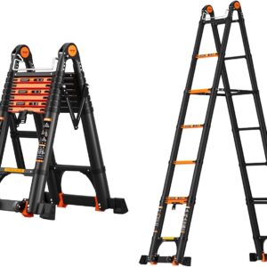 ZAIHW 12ft Telescoping Ladder – Lightweight Aluminum Extension Ladder