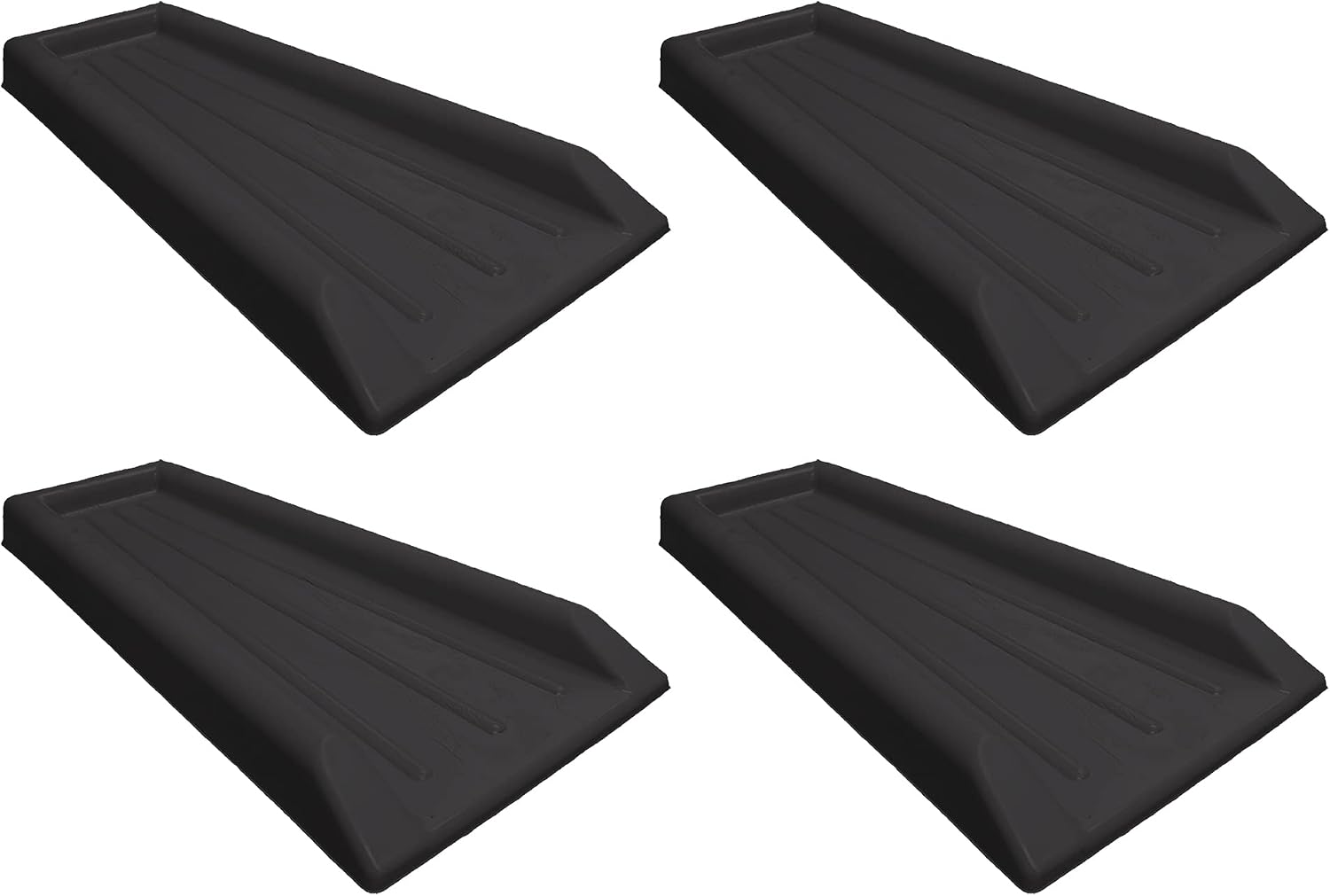 23-Inch Black Plastic Gutter Splash Block (4-Pack)