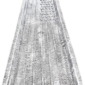 USA Flag Downspout Splash Block - 24" White Aluminum