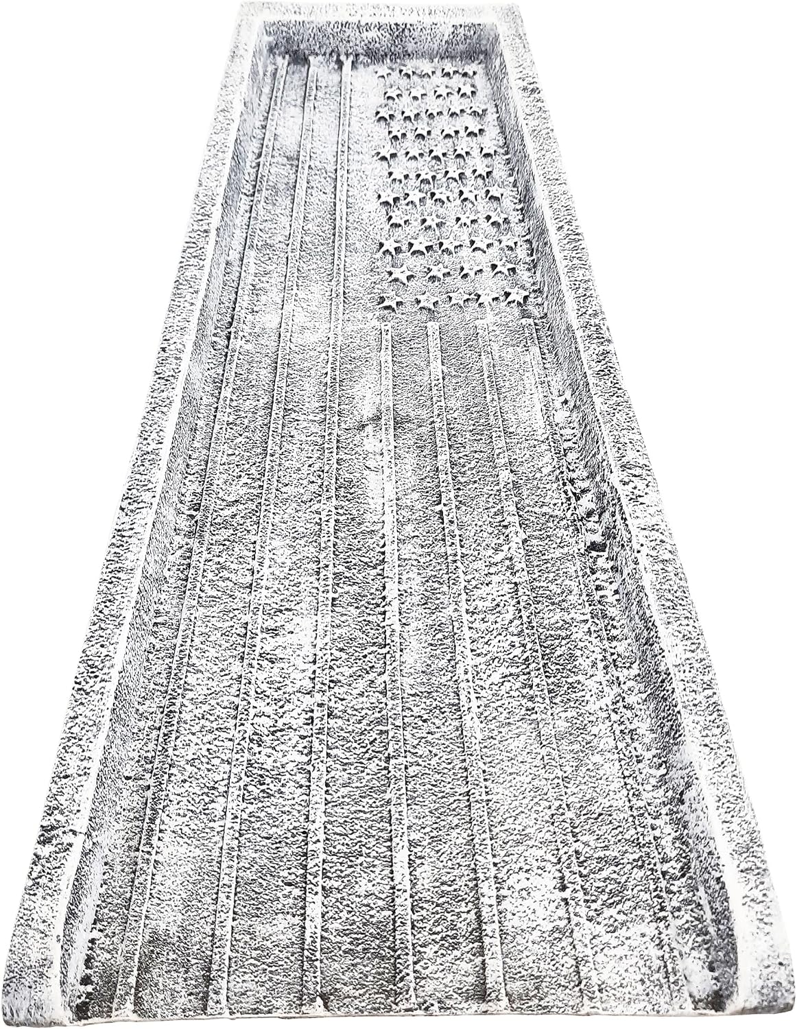 USA Flag Downspout Splash Block - 24" White Aluminum