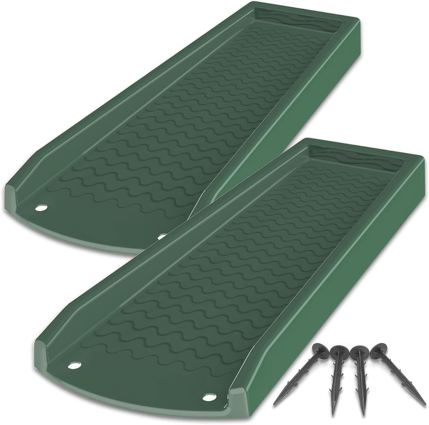 NAACOO 2 Pack Downspout Splash Block, 24" Extensions