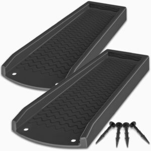 NAACOO 2-Pack Downspout Splash Block, 24" (Black)