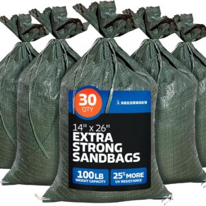 Sandbaggy Heavy-Duty Empty Sandbags (30-Pack, 14"x26")