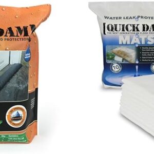 Quick Dam Flood Barrier & Absorbent Mats Kit