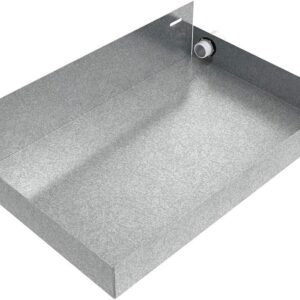 Galvanized Tankless Water Heater Drain Pan - 20x13x2.5"