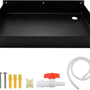 Water Heater Drain Pan 20x13x2.5" w/ Drain Valve & Hose