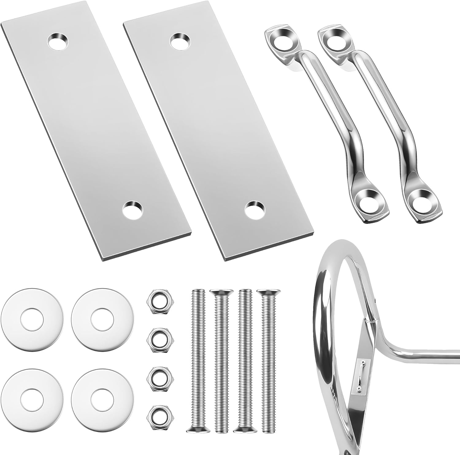 Stainless Steel Pontoon Ladder Kit – 2 Pack, Fits Marine AL-A3 to A5 & AL-C4
