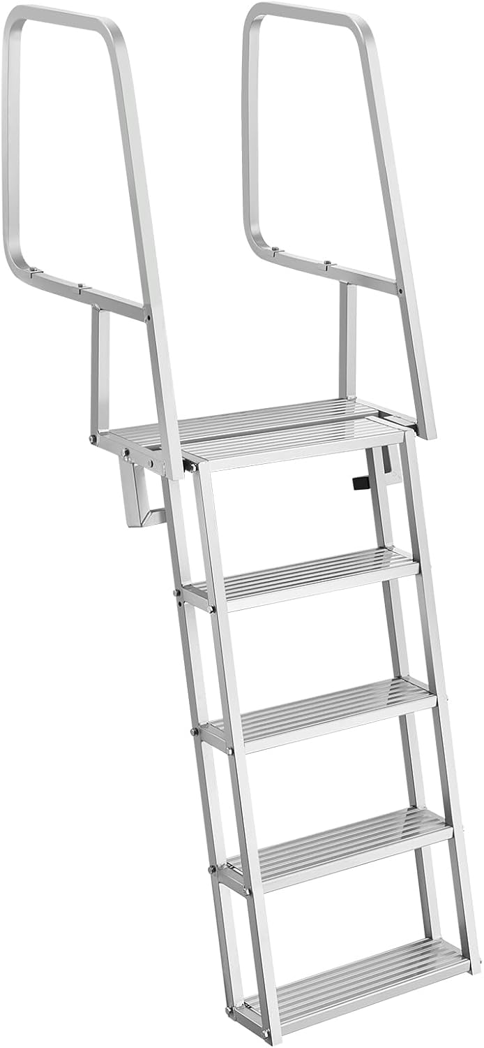 VEVOR 5-Step Heavy-Duty Aluminum Dock Ladder, 350 lbs