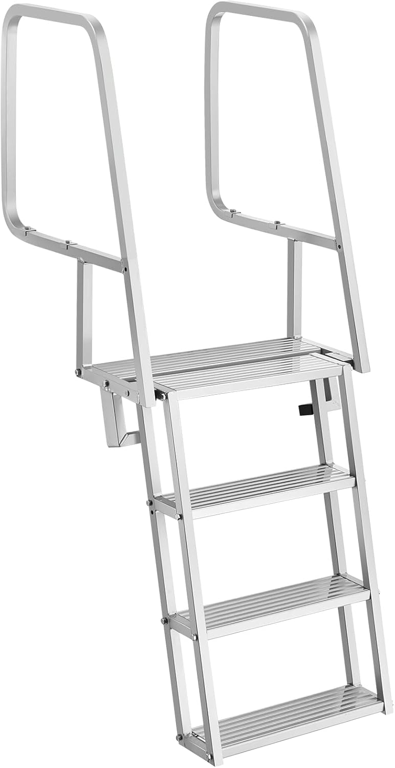 VEVOR 4-Step Aluminum Dock Ladder, 350 lbs