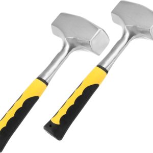 2-Pack 11" 4 lb Sledge Hammers – Forged Steel, Anti-Slip Grip