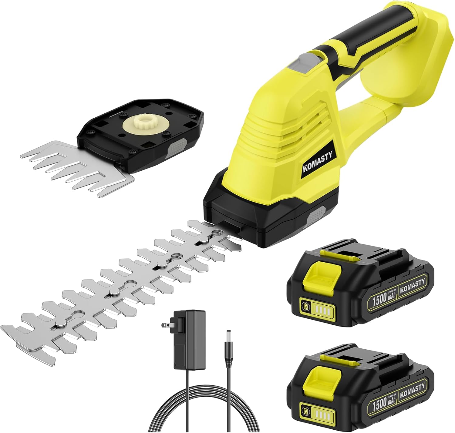 KOMASTY 20V Cordless Hedge Trimmer Kit w/ 2 Batteries