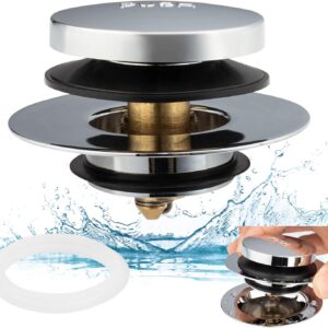 Artiwell Universal Tip-Toe Bath Drain Stopper (Chrome)
