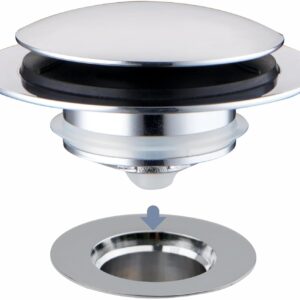Chrome Bathtub Drain Stopper Kit – Universal Fit