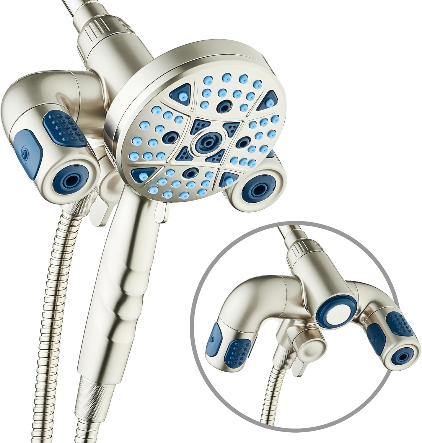 AquaCare Polaris 208 Shower System - 3-Way Combo, Nickel Finish