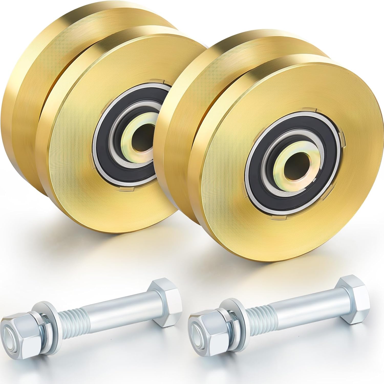 Tatuo 4in V-Groove Gate Rollers, 2500 Lbs Heavy Duty - 2 Pack