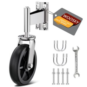 WOOSKY 8” Heavy Duty Gate Caster Wheels, 800 Lbs Capacity