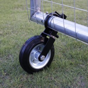 Heavy-Duty Farm Gate Wheel, 6" Black, 1-Pack
